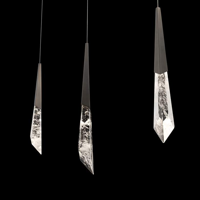 Image 3 Solitude 22"H x 40"W 3-Light Crystal Multi-Light Pendant in Antiq more views