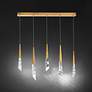 4_Solitude 22"H x 40"W 5-Light Crystal Multi-Light Pendant in Aged more views