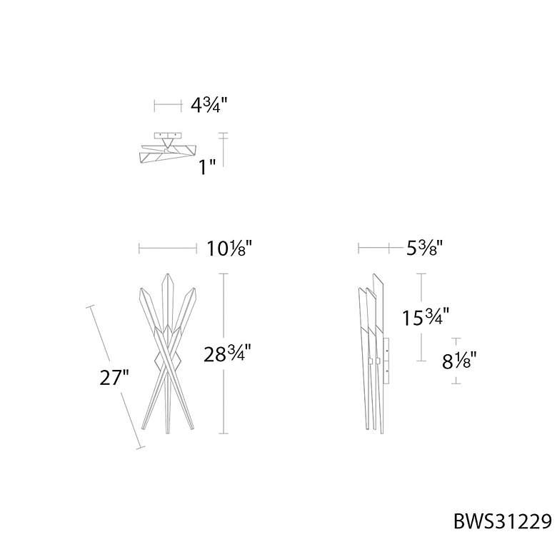 Image 6 Solitude 3 Light LED Wall Sconce more views