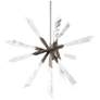 1_Solitude 35 1/2"W Antique Nickel Crystal LED Pendant Light