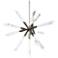 Solitude 35 1/2"W Antique Nickel Crystal LED Pendant Light