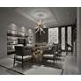 6_Solitude 35 1/2"W Antique Nickel Crystal LED Pendant Light more views