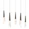 Solitude 40" Wide Antique Nickel LED Multi-Light Pendant