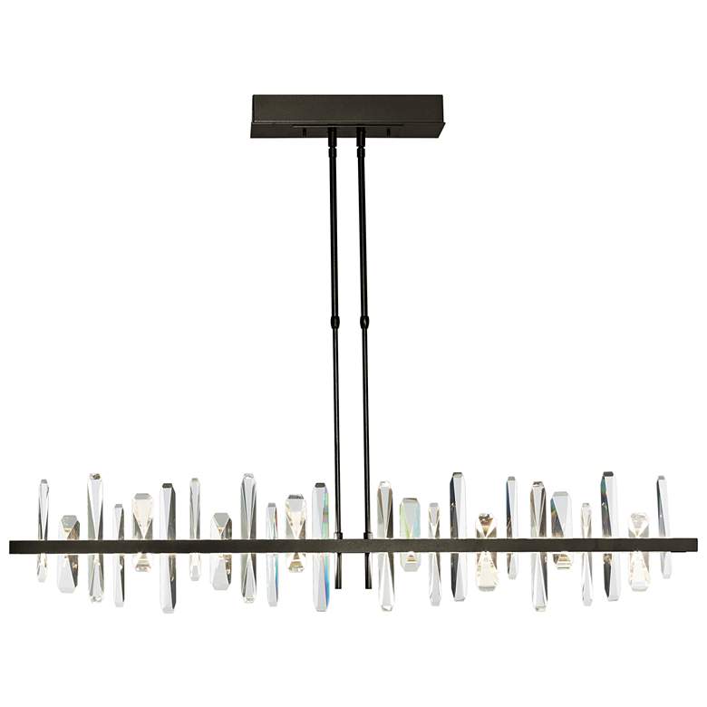 Image 1 Solitude 51.9 inch Oil Rubbed Bronze &#38; Crystal Long LED Pendant