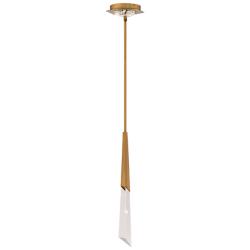 Solitude 6 1/2" Wide Aged Brass LED Mini Pendant