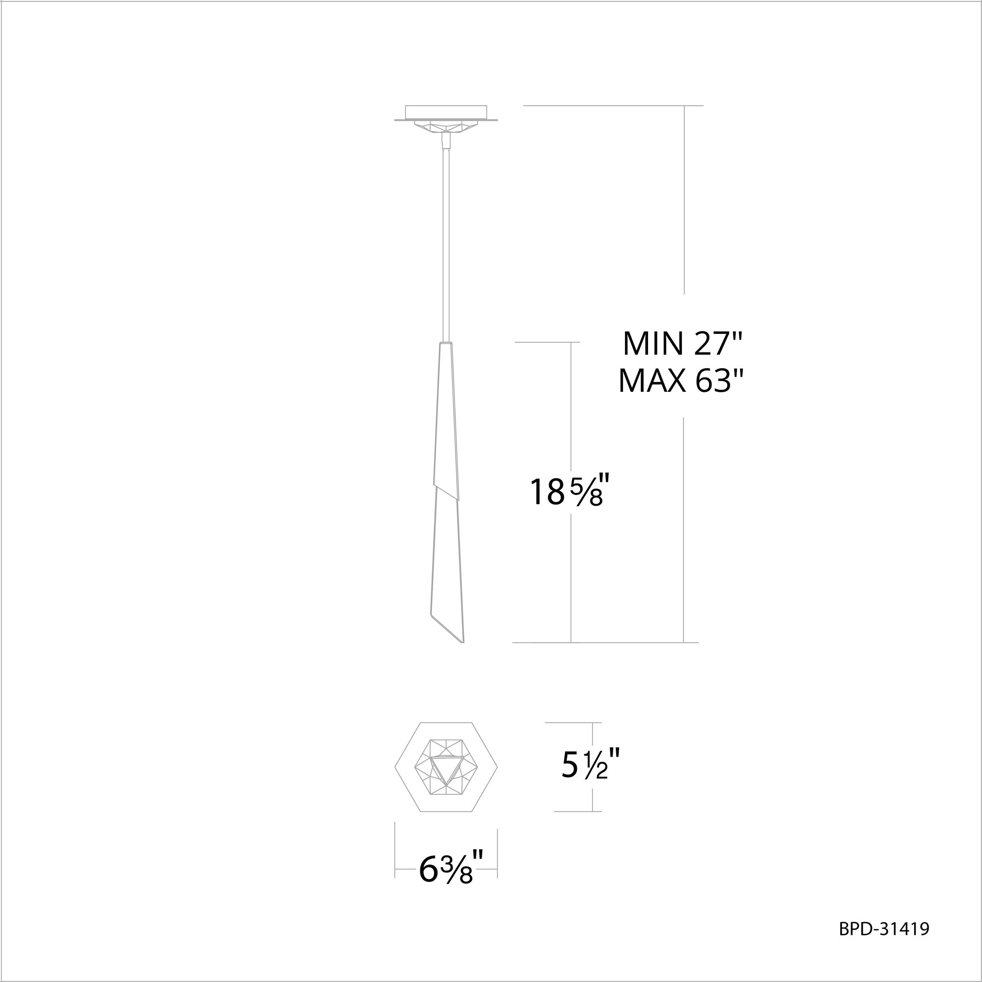 Solitude 6 1/2" Wide Aged Brass LED Mini Pendant