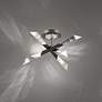3_Solitude 9.5"H x 17"W 6-Light Crystal Semi-Flush Mount in Antique more views