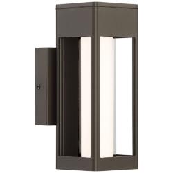 Soll 10&quot; High Oil-Rubbed Bronze Metal LED Outdoor Wall Light