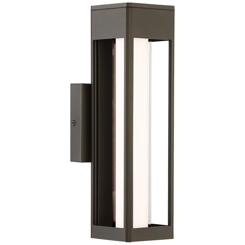Image 1 Soll 14" High Oil-Rubbed Bronze Metal LED Outdoor Wall Light