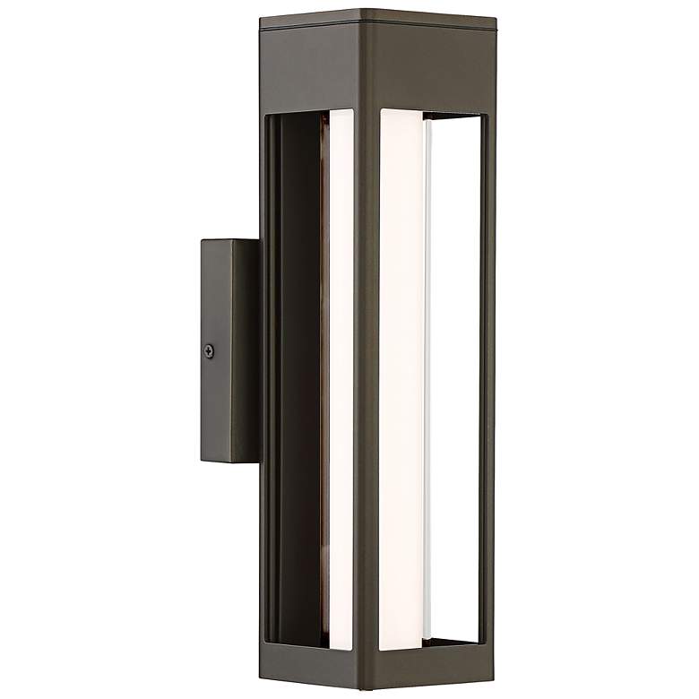 Image 2 Soll 14" High Oil-Rubbed Bronze Metal LED Outdoor Wall Light