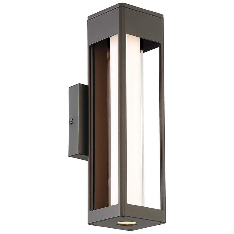 Image 3 Soll 14" High Oil-Rubbed Bronze Metal LED Outdoor Wall Light more views