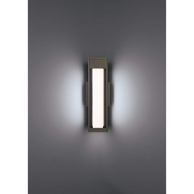 Image 5 Soll 14" High Oil-Rubbed Bronze Metal LED Outdoor Wall Light more views