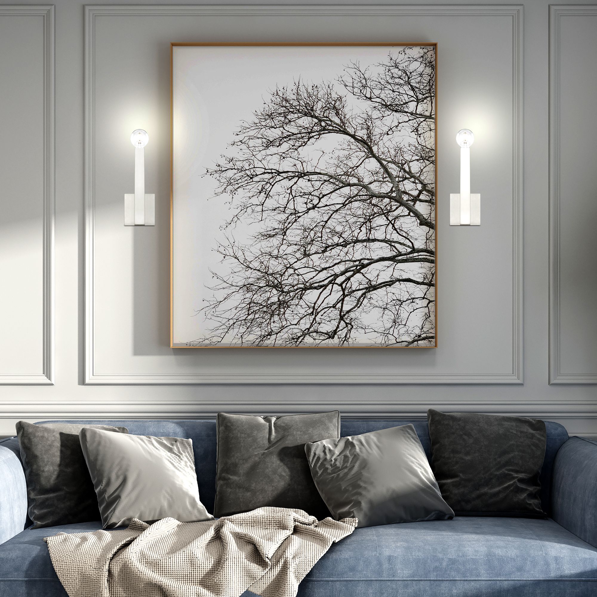 Solna 1 Light Brushed Nickel ADA Wall Sconce