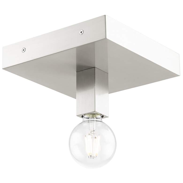 Image 1 Solna 1 Light Brushed Nickel Ceiling Mount