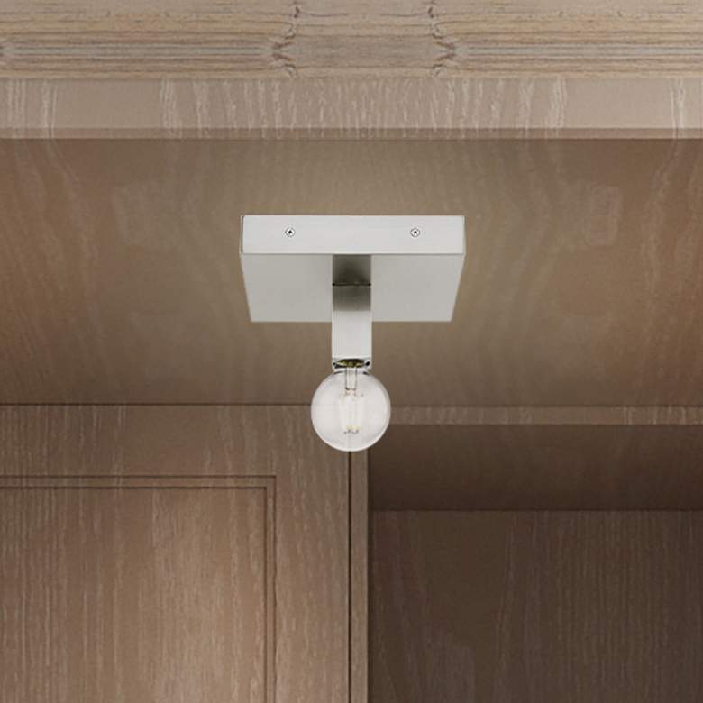 Image 1 Solna 1 Light Brushed Nickel Ceiling Mount