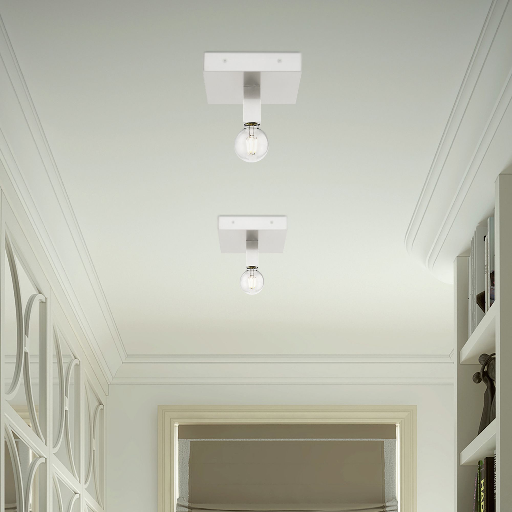 Solna 1 Light Brushed Nickel Ceiling Mount