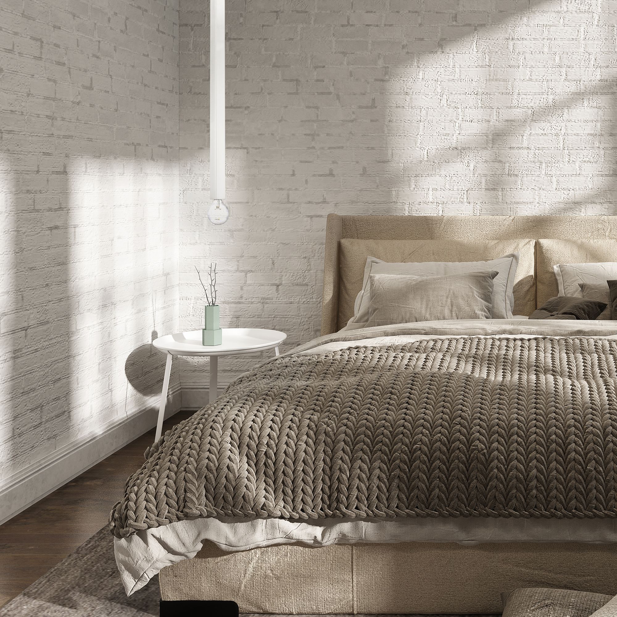 Solna 1 Light Brushed Nickel Mini Pendant