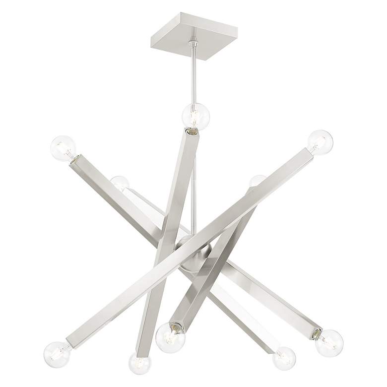 Image 6 Solna 10 Light Brushed Nickel Chandelier more views