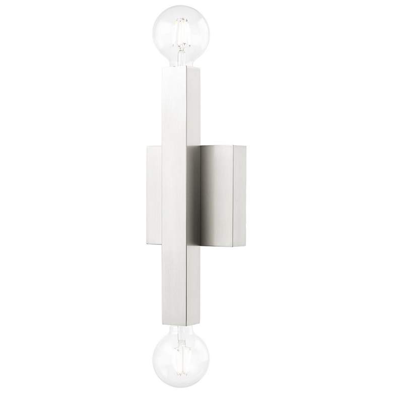 Image 1 Solna 2 Light Brushed Nickel ADA Wall Sconce