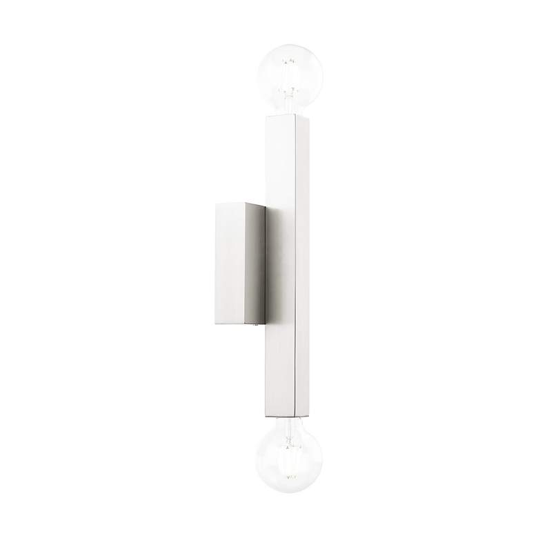 Image 7 Solna 2 Light Brushed Nickel ADA Wall Sconce more views