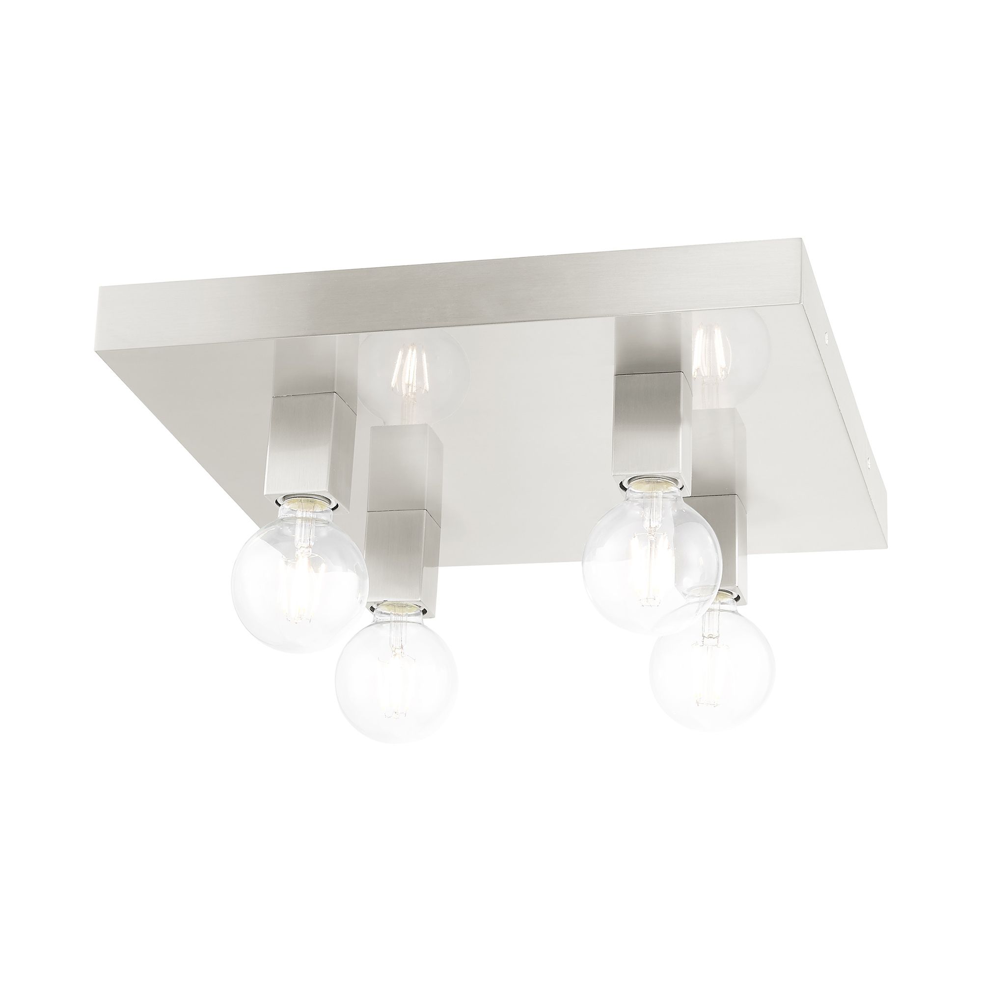 Image 7 Solna 4 Light Brushed Nickel Ceiling Mount more views