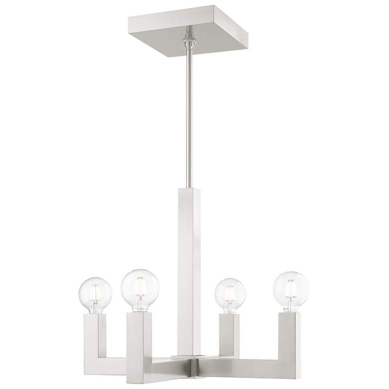 Image 1 Solna 4 Light Brushed Nickel Chandelier