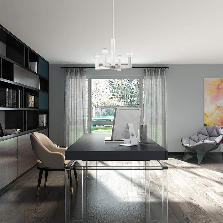 Image 6 Solna 4 Light Brushed Nickel Chandelier more views