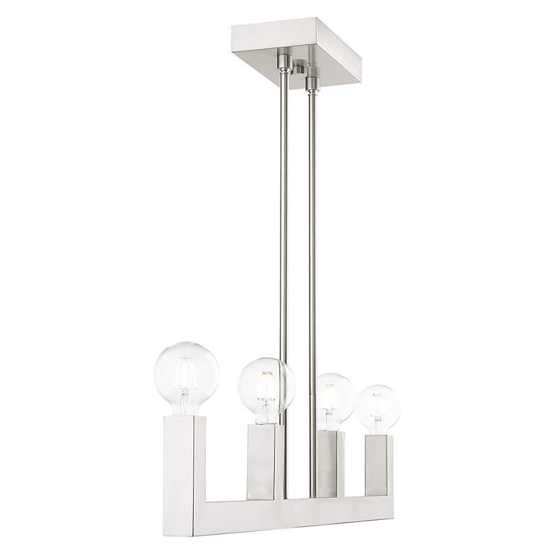 Image 5 Solna 4 Light Brushed Nickel Linear Chandelier more views