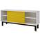 Solna 53 1/4" Wide White and Yellow 1-Door Modern TV Stand
