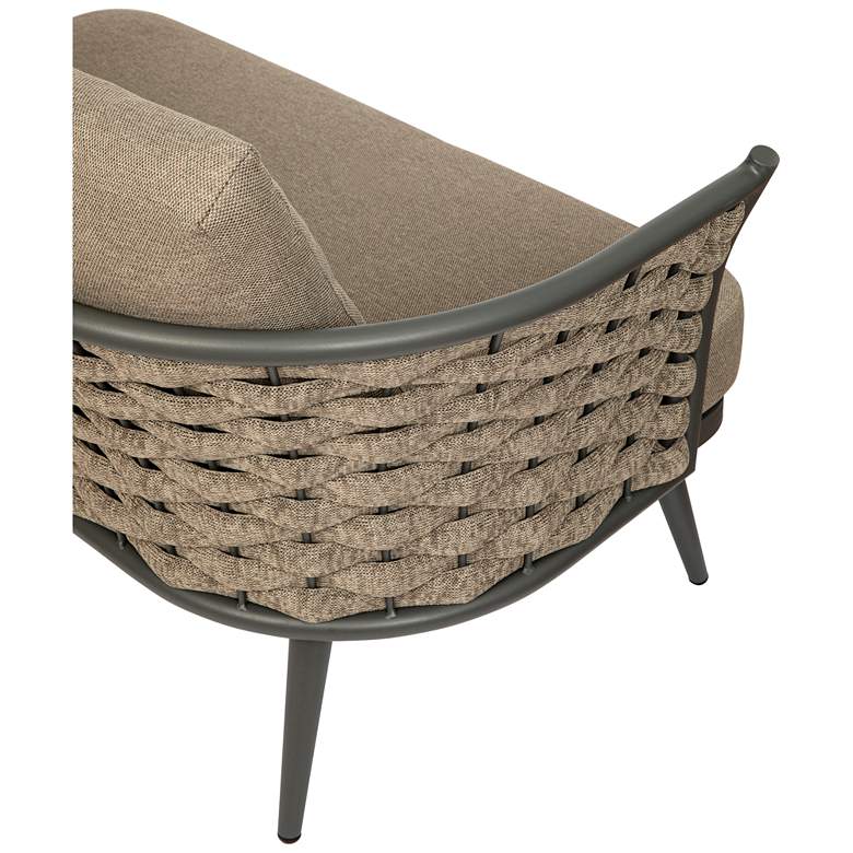 Image 4 Solna 55 1/2" Wide Taupe Aluminum Outdoor Loveseat more views