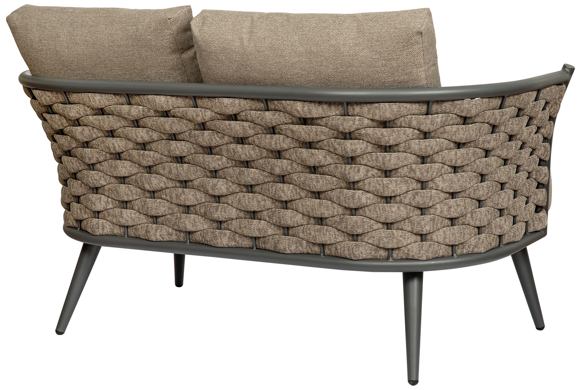 Solna 55 1/2" Wide Taupe Aluminum Outdoor Loveseat in scene