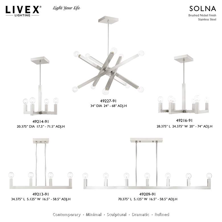 Image 4 Solna 6 Light Brushed Nickel Bath Vanity more views