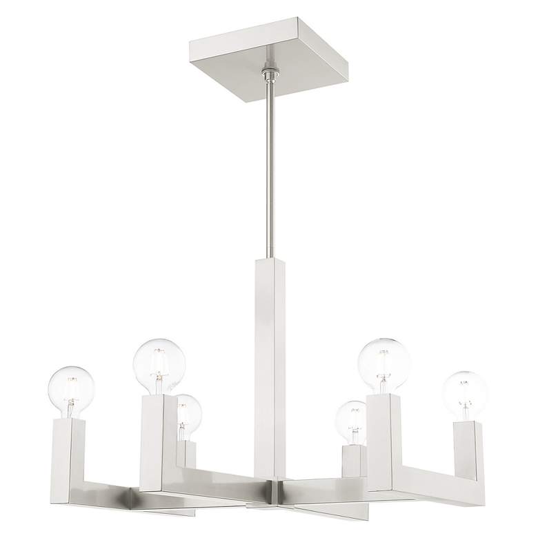 Image 4 Solna 6 Light Brushed Nickel Chandelier more views