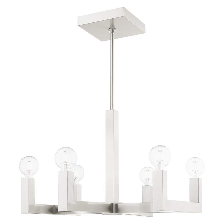 Image 5 Solna 6 Light Brushed Nickel Chandelier more views