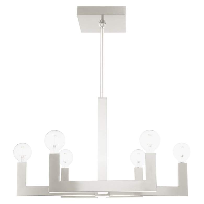 Image 6 Solna 6 Light Brushed Nickel Chandelier more views