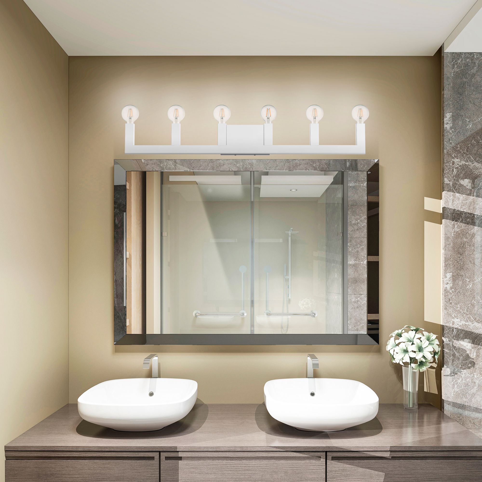 Solna 6 Light Polished Chrome Bath Vanity