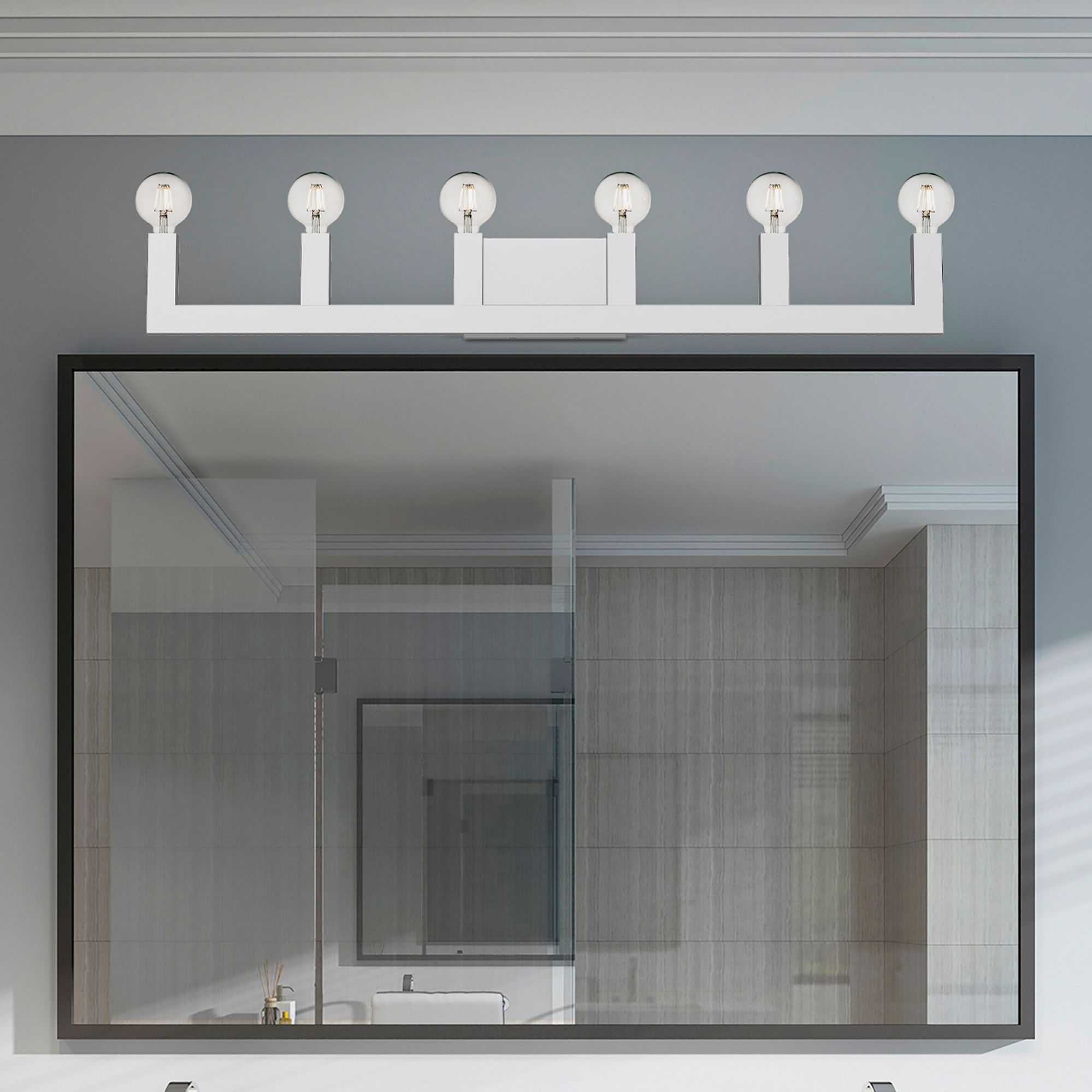 Solna 6 Light Polished Chrome Bath Vanity