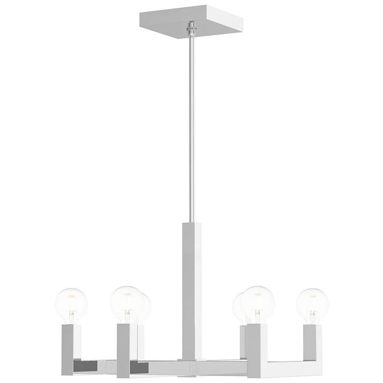 Image 1 Solna 6 Light Polished Chrome Chandelier
