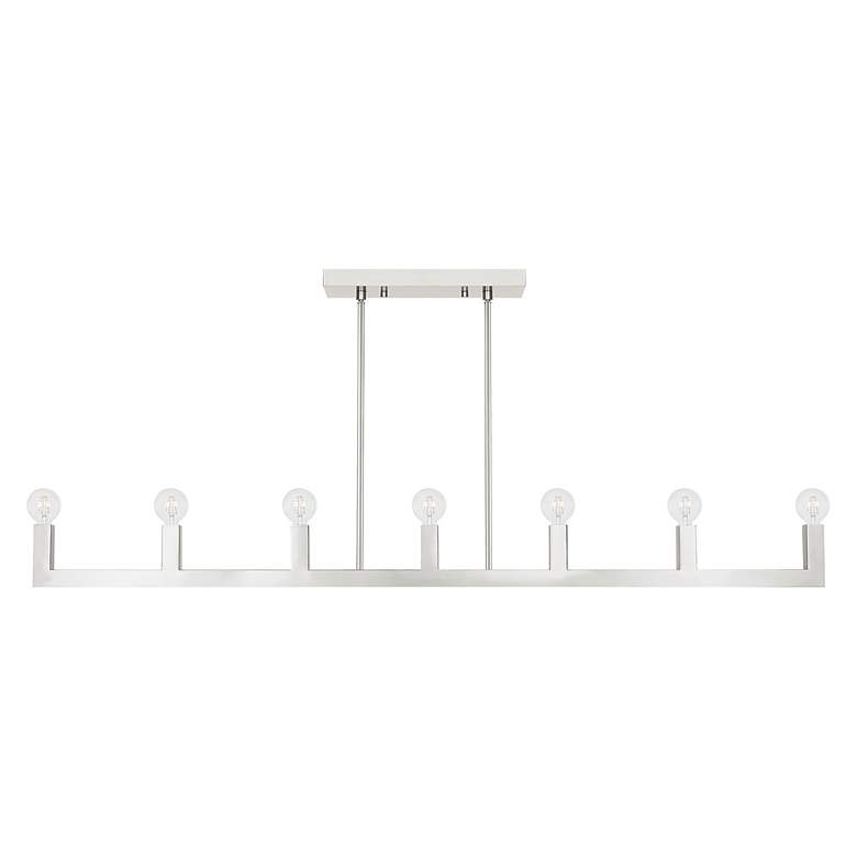 Image 3 Solna 7 Light Brushed Nickel Linear Chandelier more views