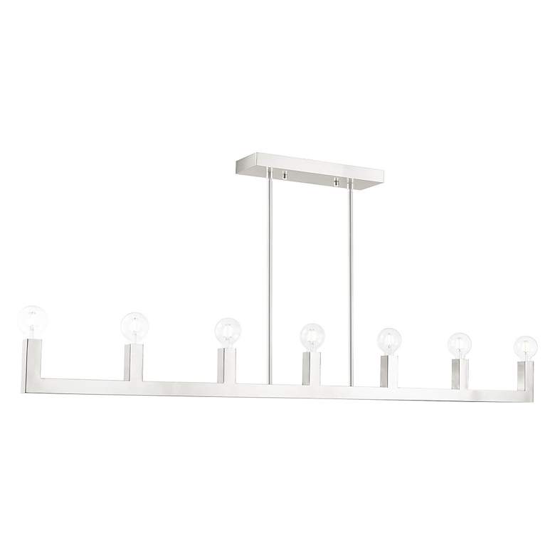 Image 4 Solna 7 Light Brushed Nickel Linear Chandelier more views