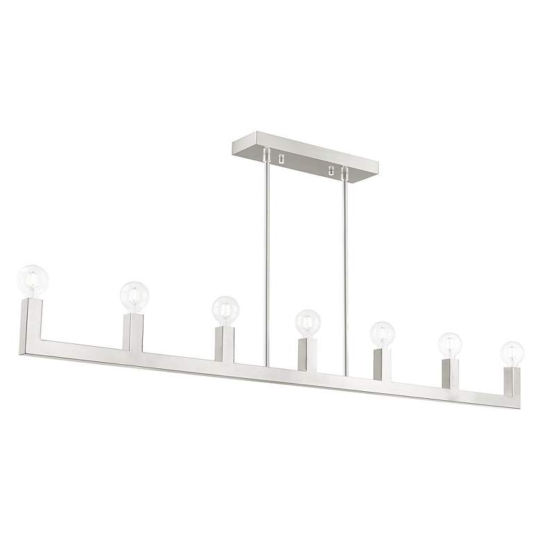 Image 5 Solna 7 Light Brushed Nickel Linear Chandelier more views
