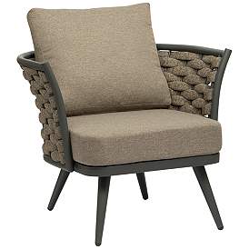 Image3 of Solna Taupe Aluminum Outdoor Lounge Chair