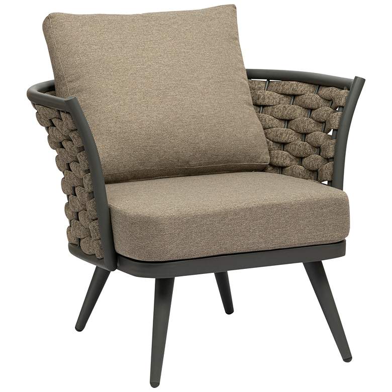 Image 3 Solna Taupe Aluminum Outdoor Lounge Chair