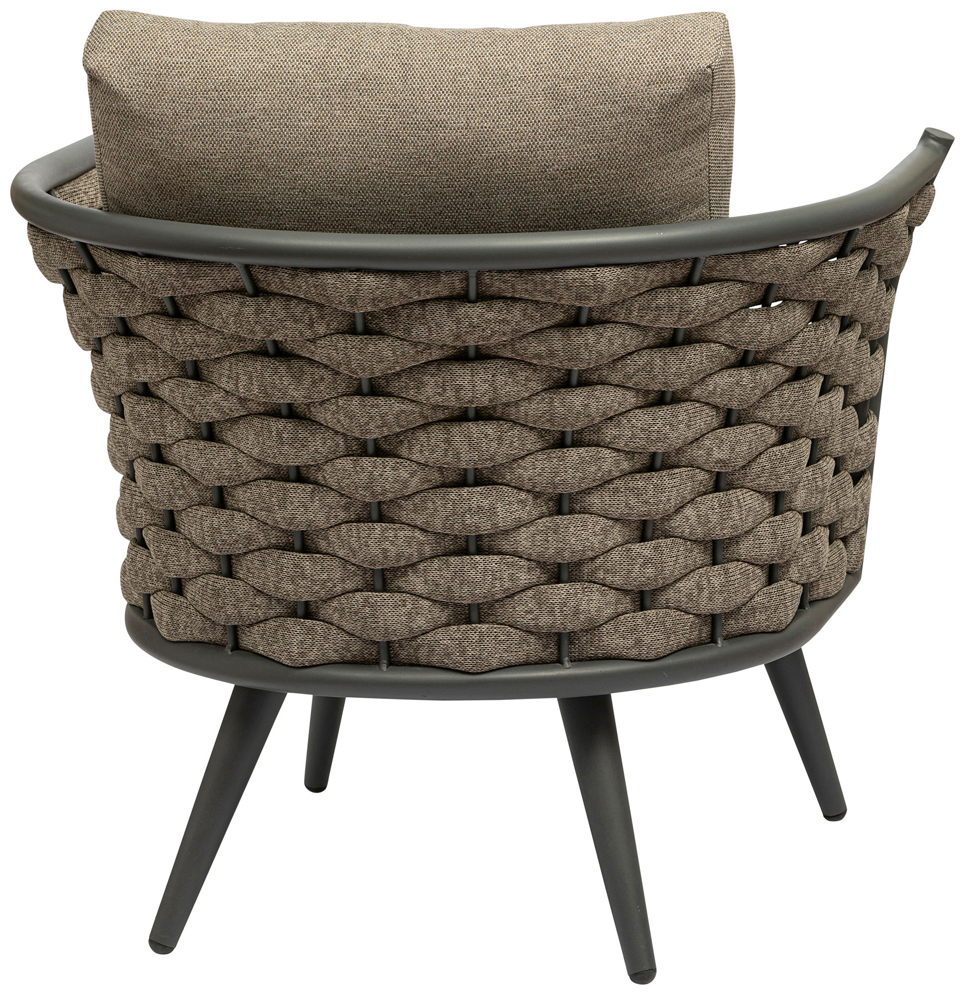 Solna Taupe Aluminum Outdoor Lounge Chair in scene