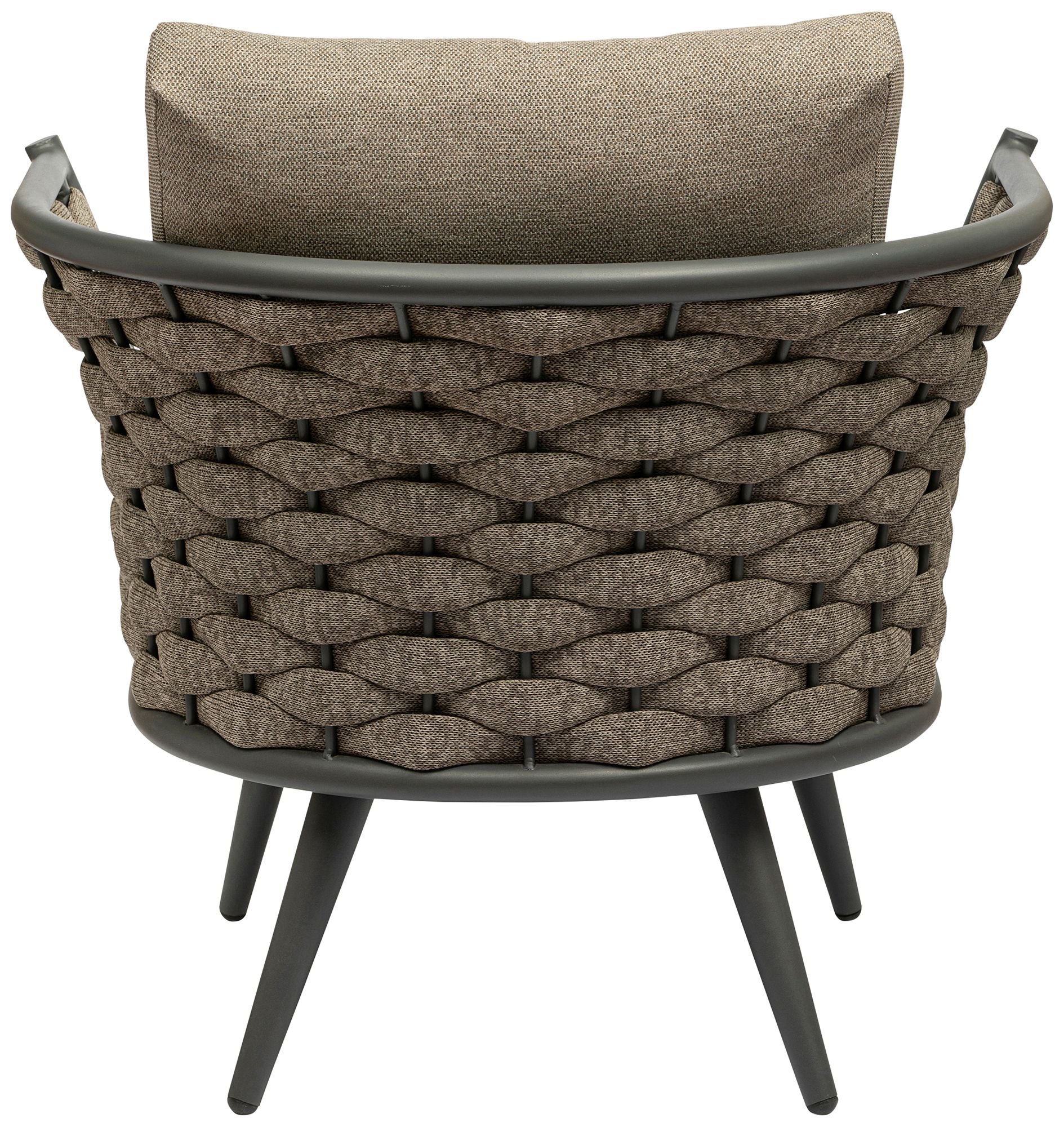 Solna Taupe Aluminum Outdoor Lounge Chair in scene