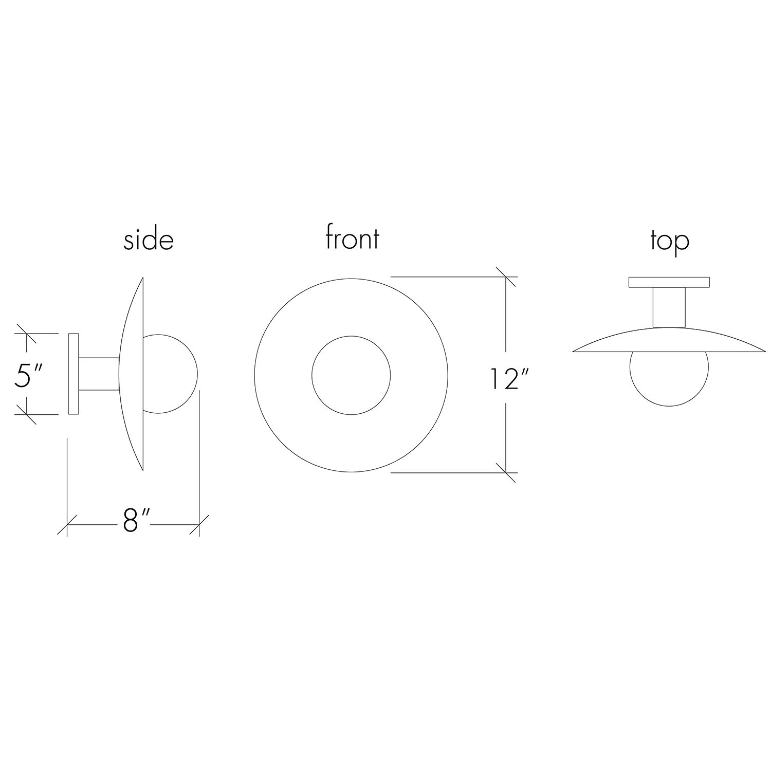 Solo 12" Wide New Brass Interior Sconce LED Retrofit in scene