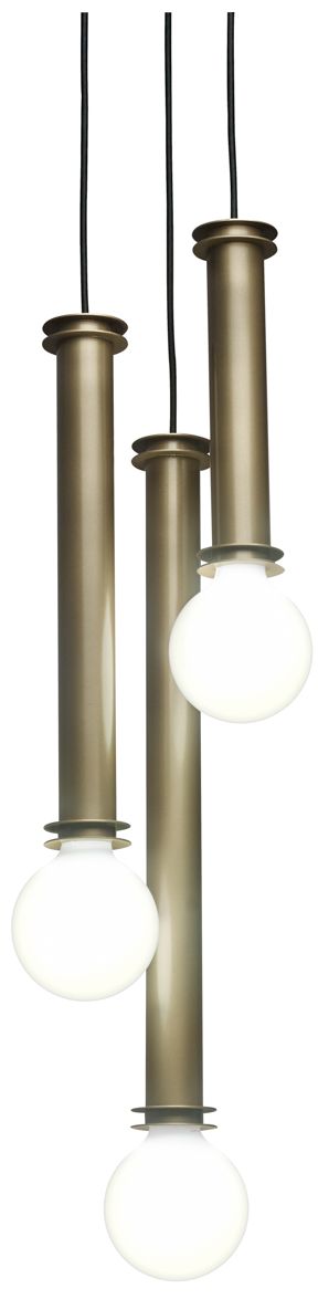 Solo 12" Wide New Brass Pendant LED Retrofit