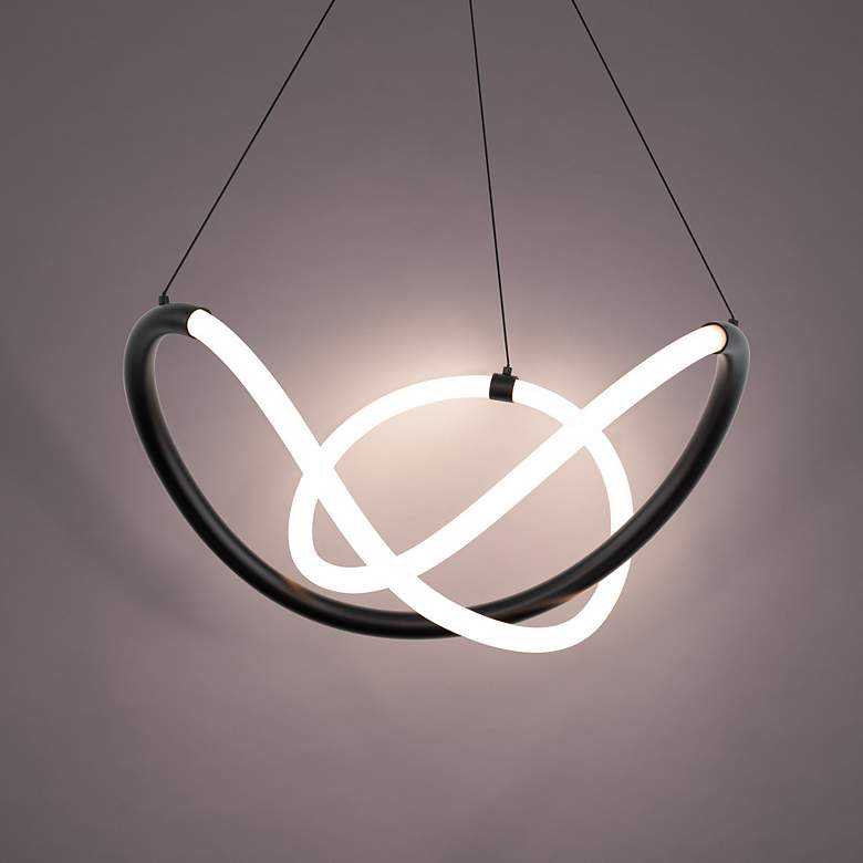 Image 1 Solo 13.38"H x 20.88"W 1-Light Chandelier in Black