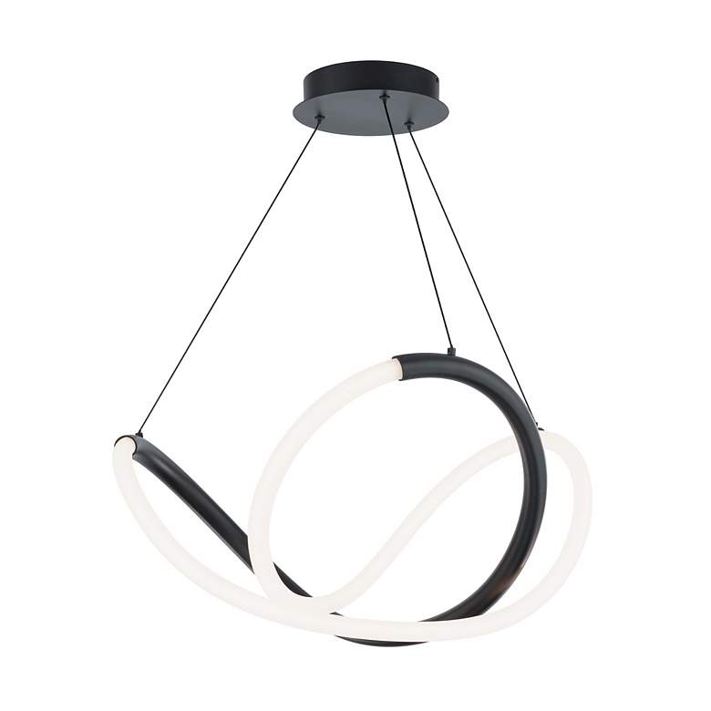 Image 3 Solo 13.38"H x 20.88"W 1-Light Chandelier in Black more views