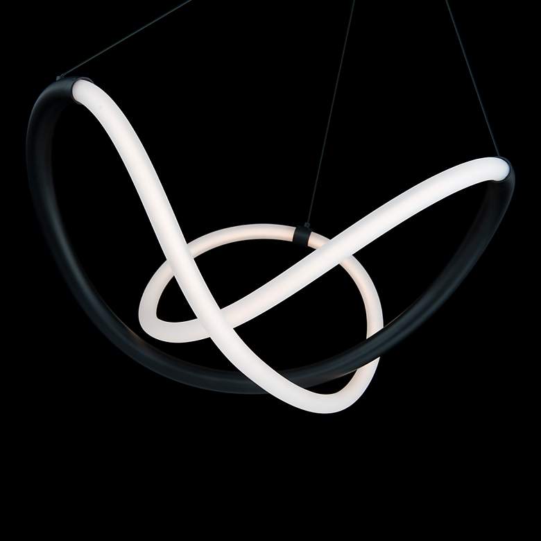 Image 4 Solo 13.38"H x 20.88"W 1-Light Chandelier in Black more views